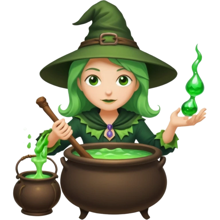 green witch cooking potion emoji