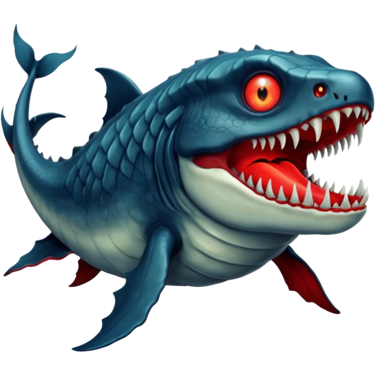 Leviathan – Massive scaled beast with glowing eyes. emoji