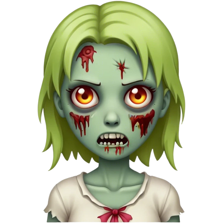 Zombie girl emoji