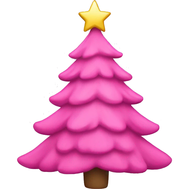 Pink Christmas tree emoji