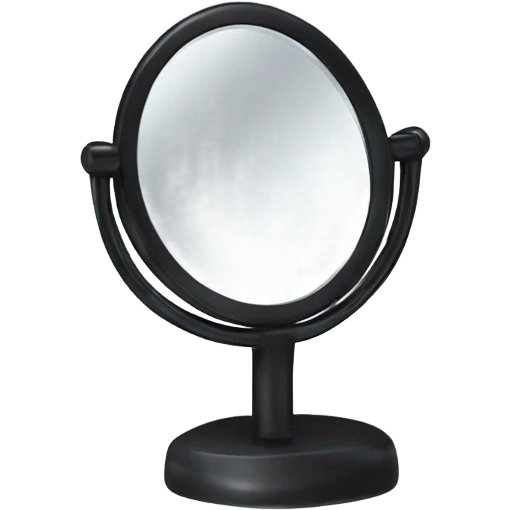 black make-up mirror emoji