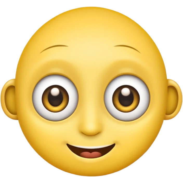 emoji with one big eye and two small eyes emoji