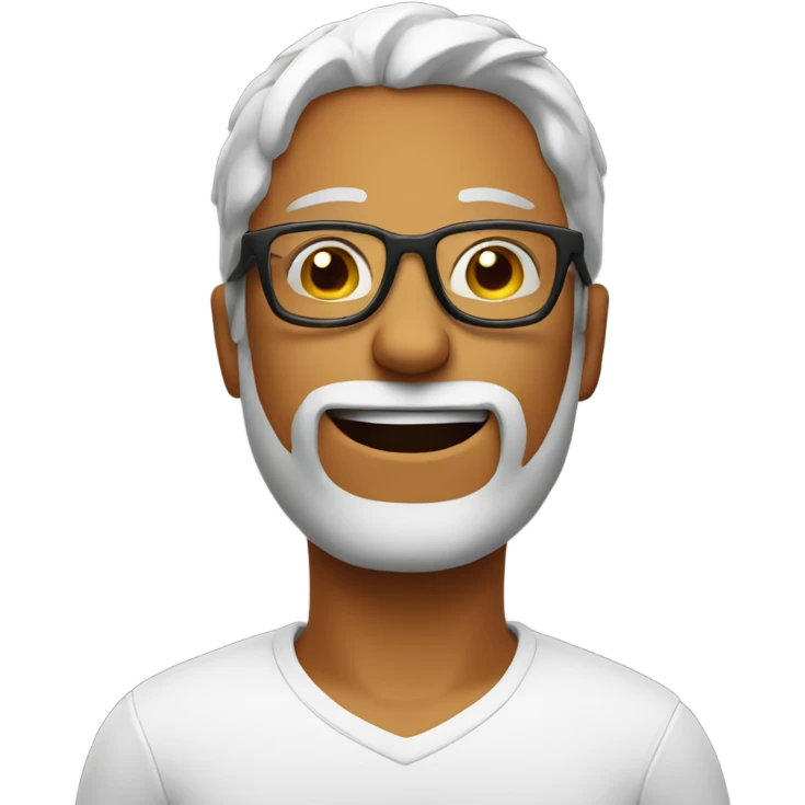 dude in glasses relaxing emoji