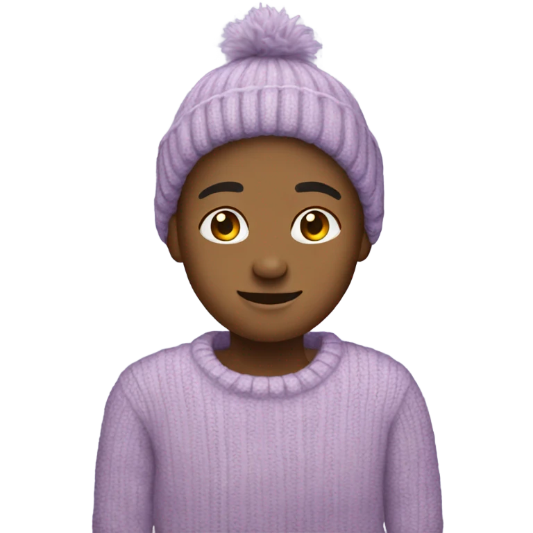 Cozy light purple sweater  emoji