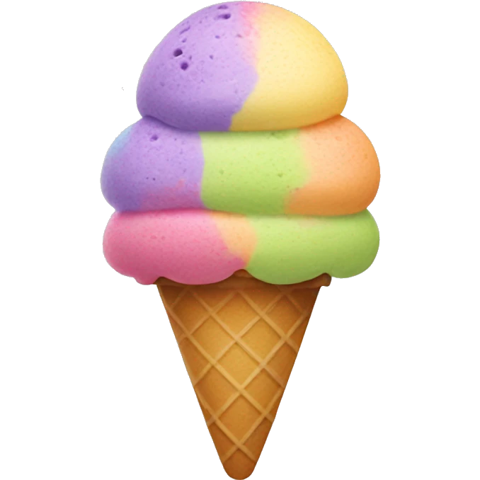 Multicolor ice cream emoji