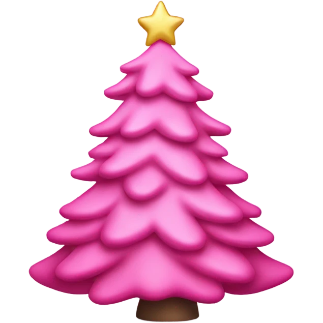 Pink Christmas tree  emoji