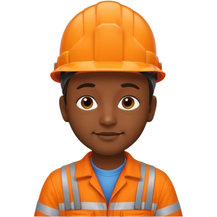 indian in orange overalls and orange hard hat emoji