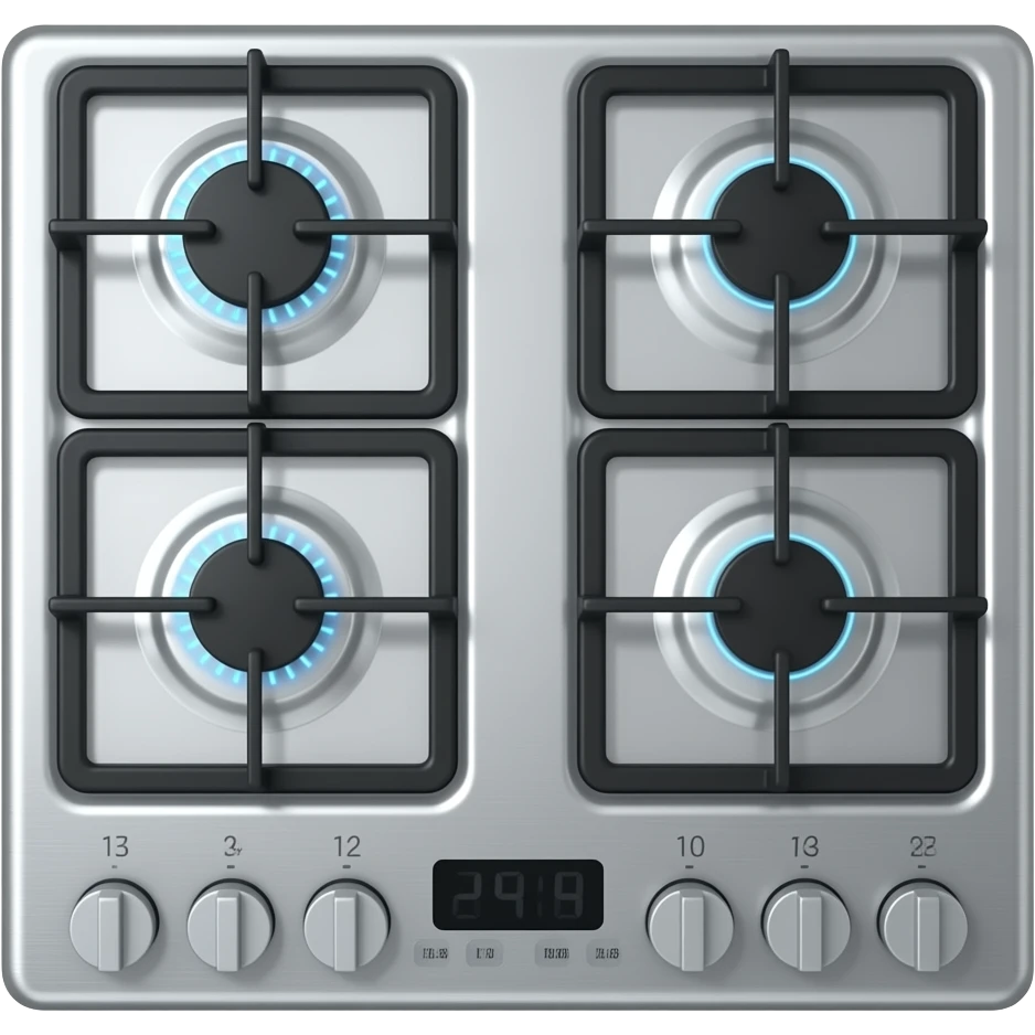 cooktop one gas burner and one induction emoji