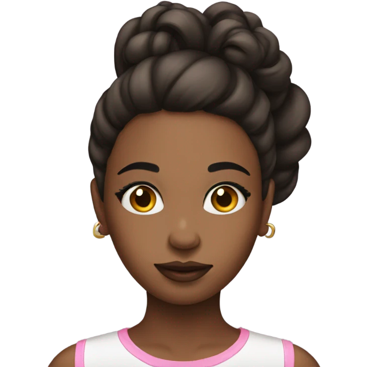 Girl doing makeup emoji
