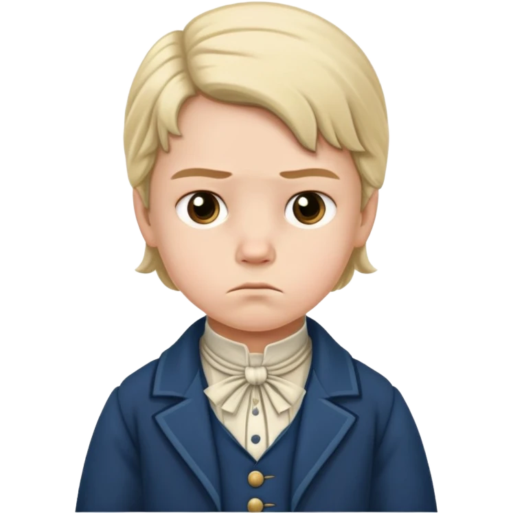 an 1840’s child from the west looking annoyed emoji