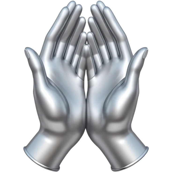 praying metallic hands emoji