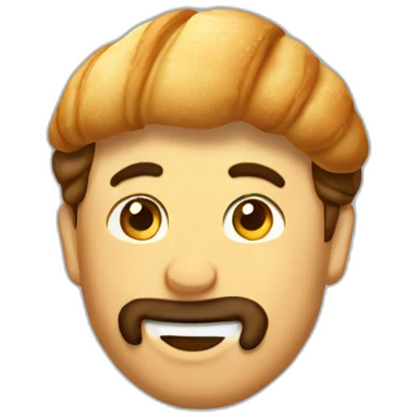 william bout with a croissant emoji