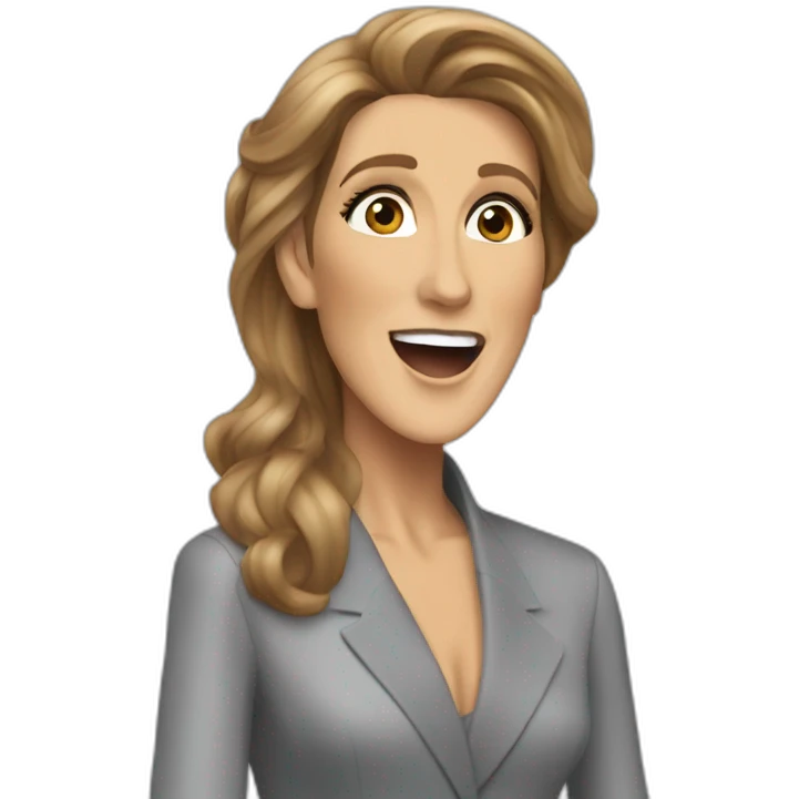 Céline Dion singing emoji
