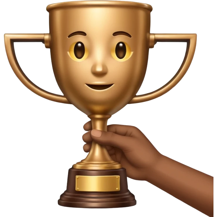 hand holding trophy emoji