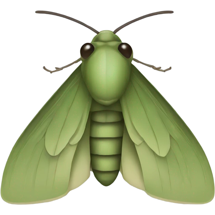 Olive green moth emoji