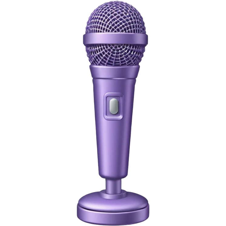A pastel purple microphone emoji