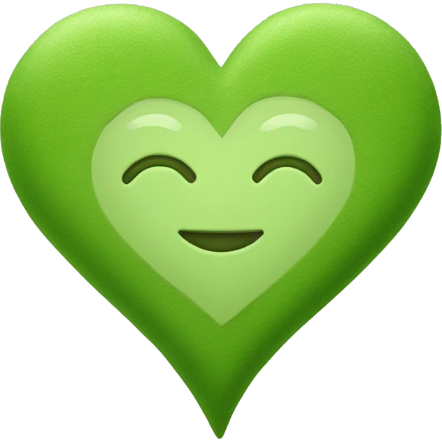 Matcha coloured heart emoji