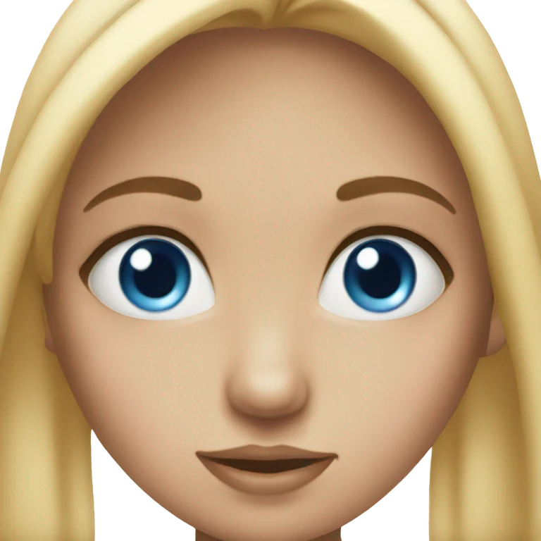 girl blue eyes big nose  emoji