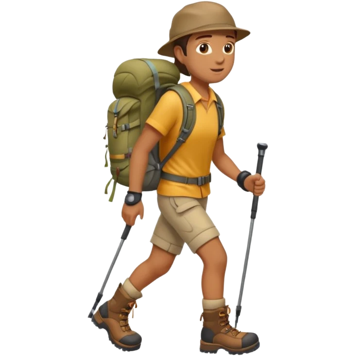 person hiking emoji