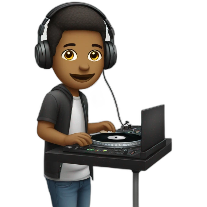 A DJ playing music emoji