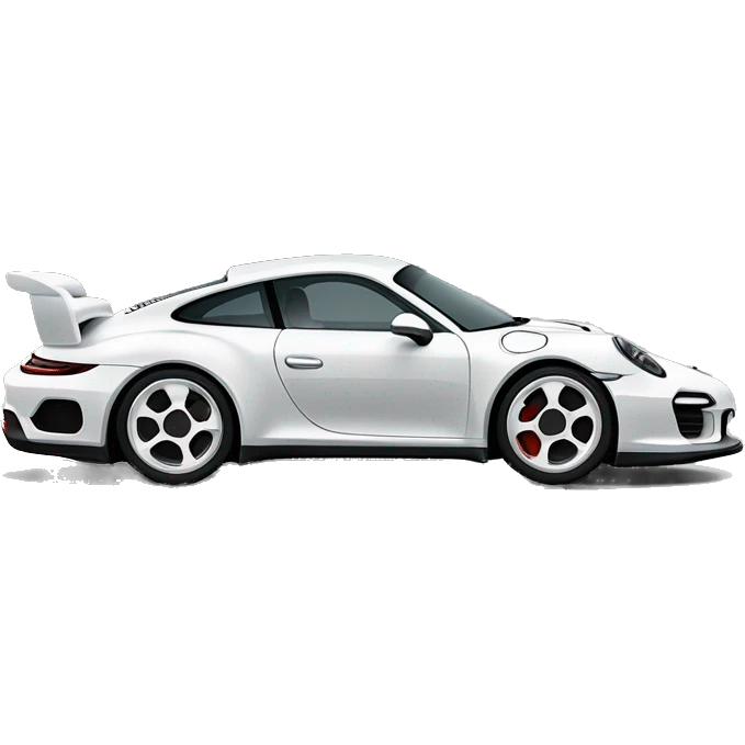 Ein schwarzer Pudel mit weißem Bart sitzt am Steuer eines als porsche 911 992 erkennbaren Autos in der Farbe kreide  emoji
