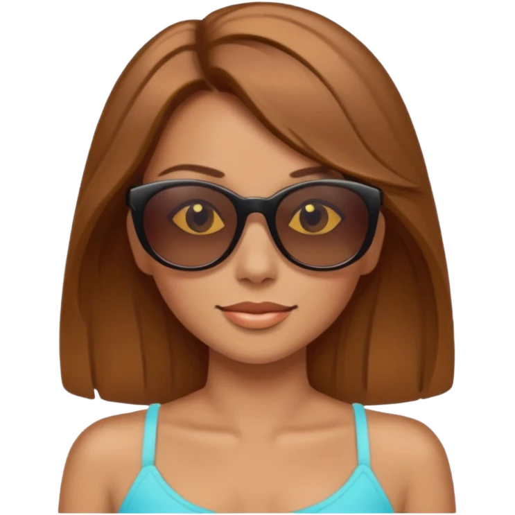 Woman light brown hair sunbathing emoji