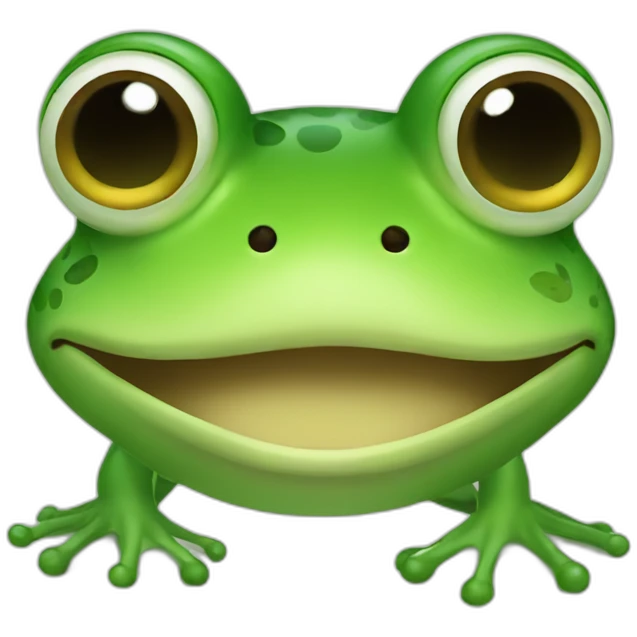 Frog with a mustache emoji