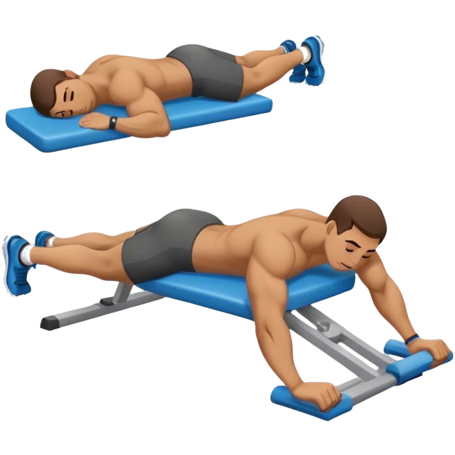 lying down man weighted glute bridges emoji
