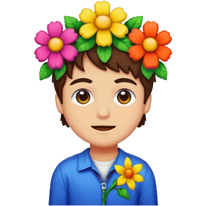flower boy pixel art  emoji