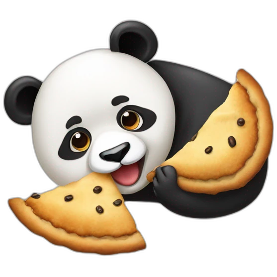 Panda comiendo empanada emoji
