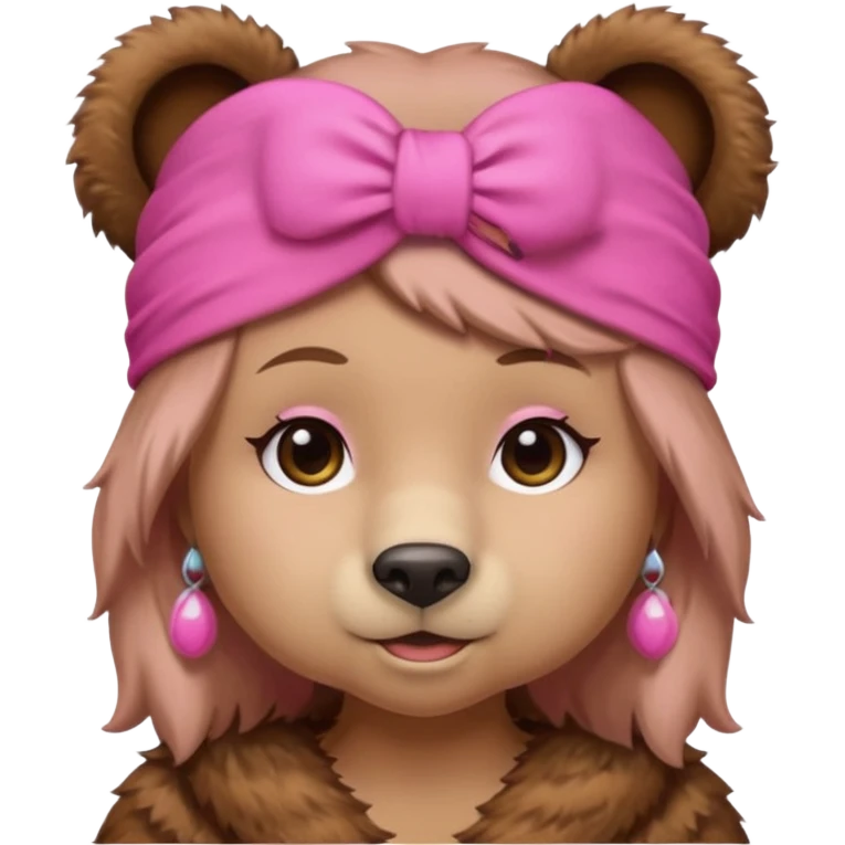 athlee bear with headband emoji