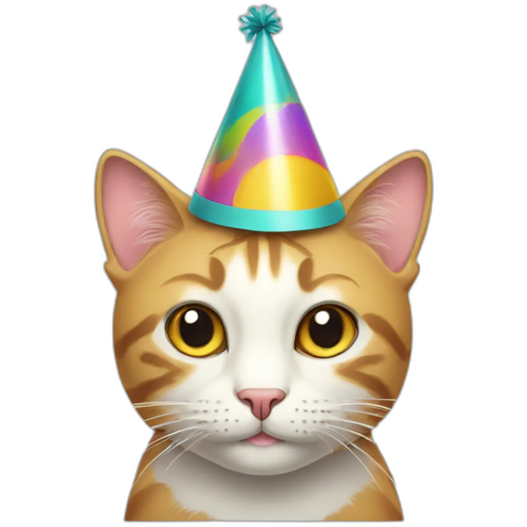 Cat with party hat emoji