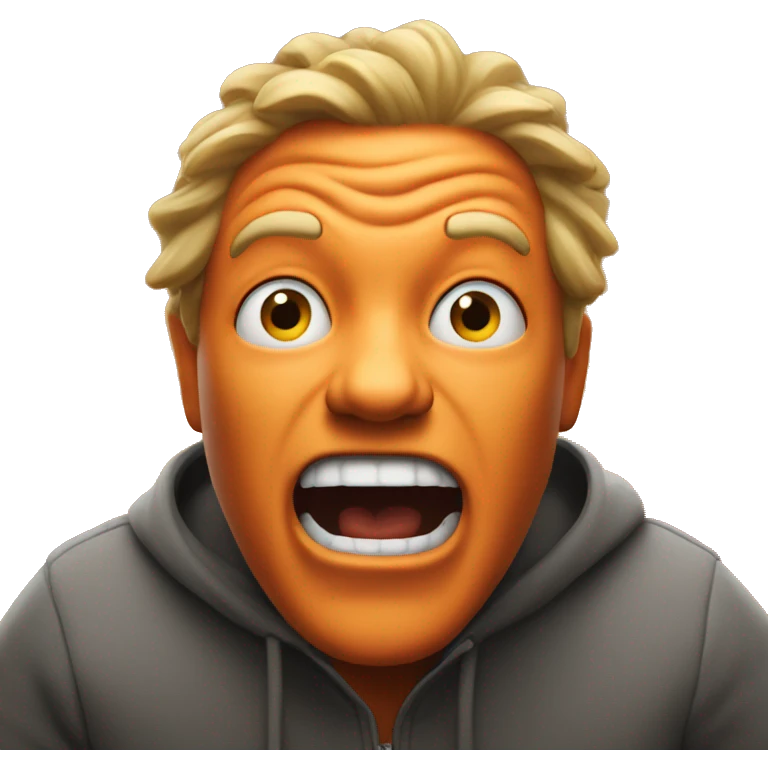 orange man yelling emoji