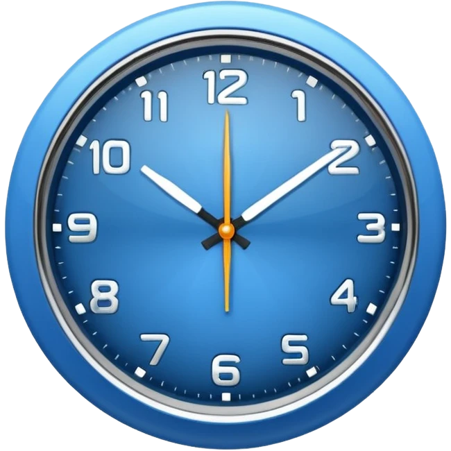 blue clock emoji