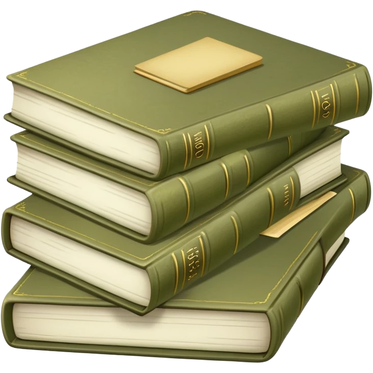 Pale olive books  emoji