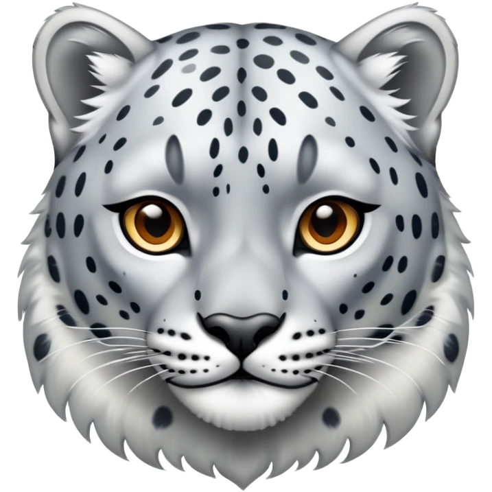 Snow leopard with silver fur  emoji