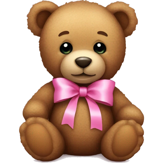 teddy bear with a pink ribbon emoji
