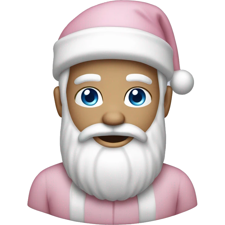 Light Pink Santa Claus with Caucasian skin and blue eyes emoji