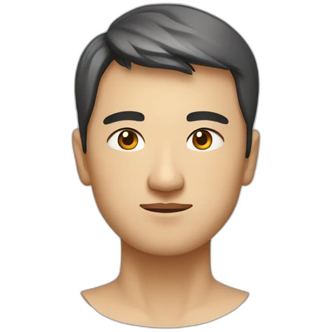 Homme au yeux bridé d'origine chinoise emoji