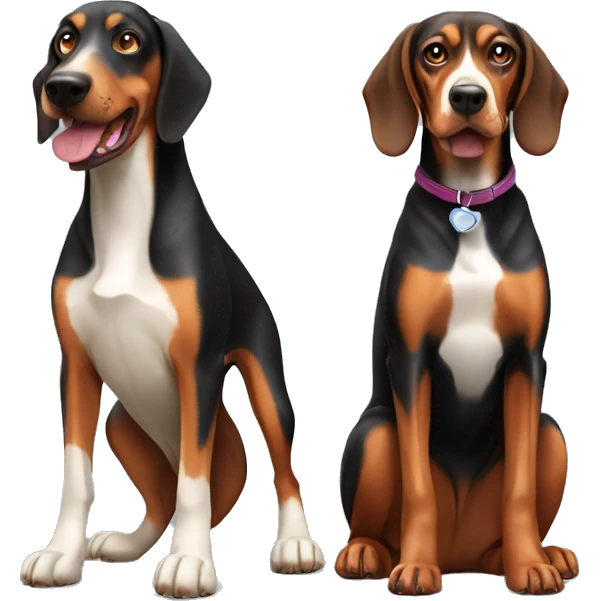 Doberman Dog and Beagle dog emoji