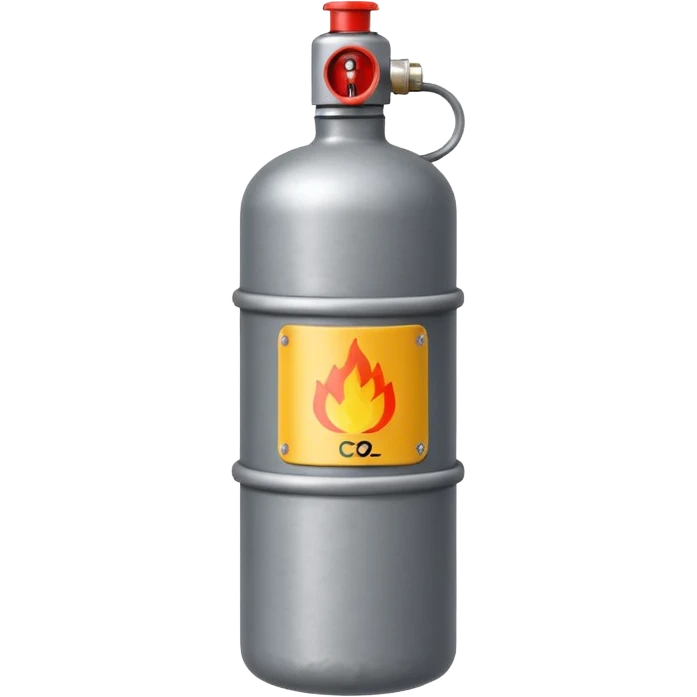 CO2 gas bottle + marking on the bottle emoji