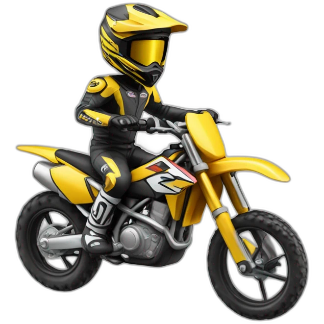 SCH sur une moto cross emoji