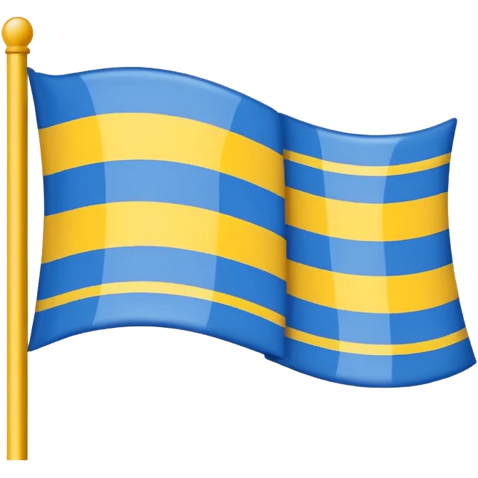 A flag with Blue on top than in the middle White and on the bottom yellow only Like 3 Stripes  emoji