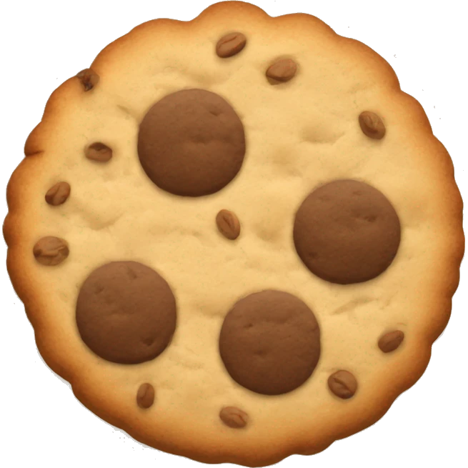 Draw a cookie with an oat.  emoji