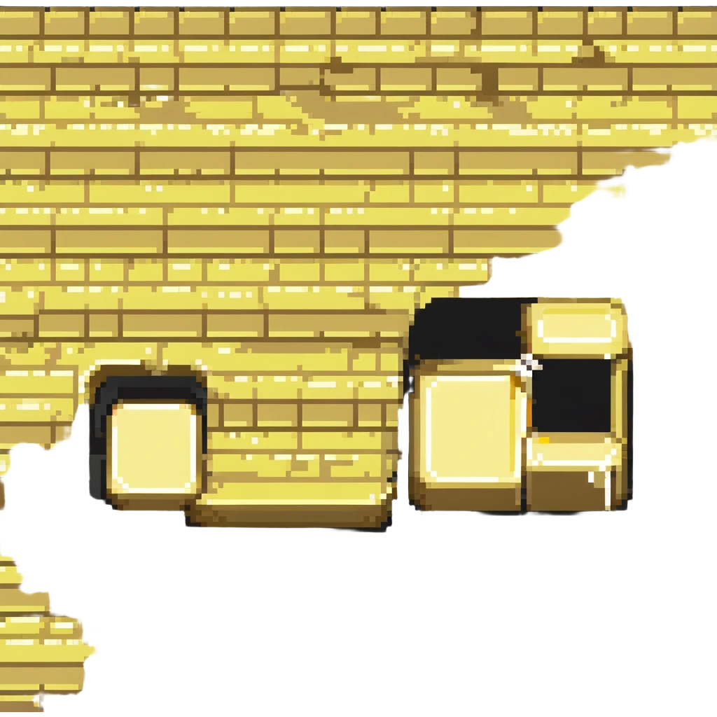 butter curl, simple and blocky pixel art emoji