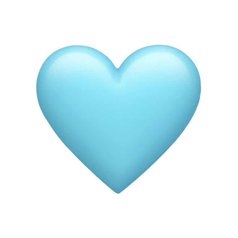Pastel blue heart  emoji