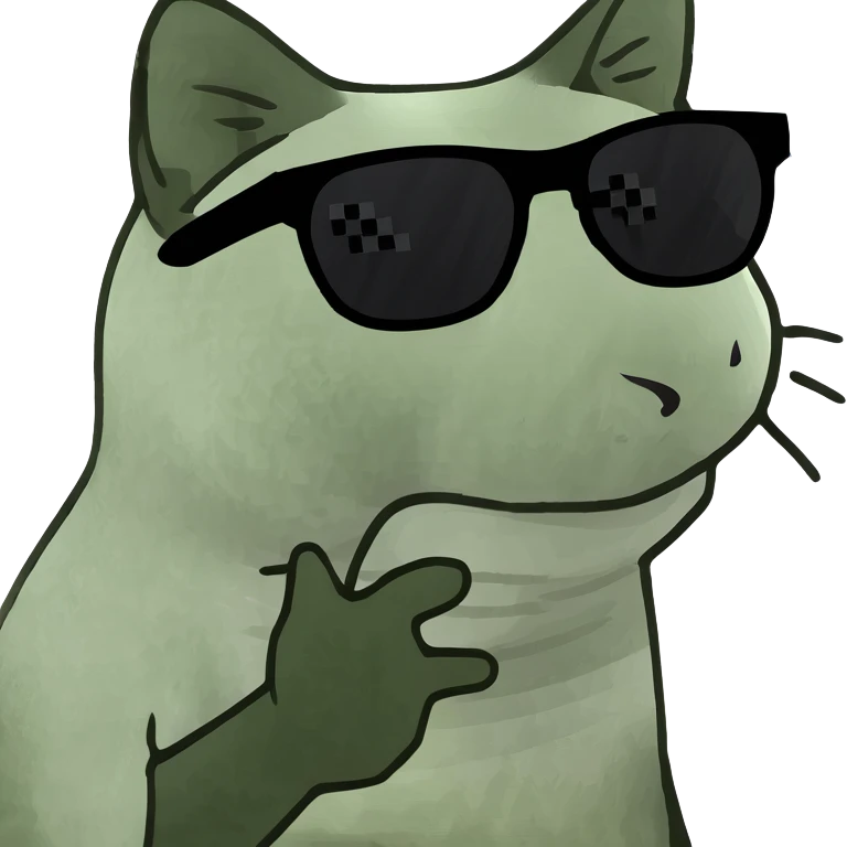 Cat with sunglasses emoji