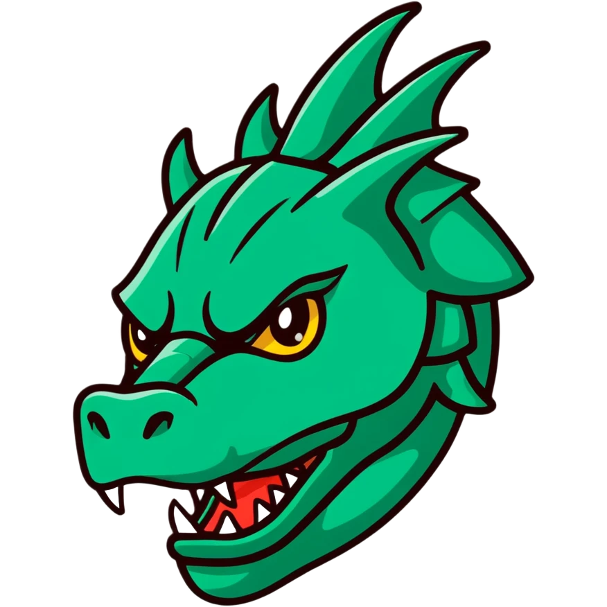 Minecraft black dragon head emoji