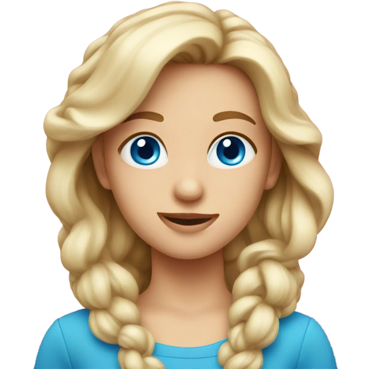 Blue heart eyes emoji