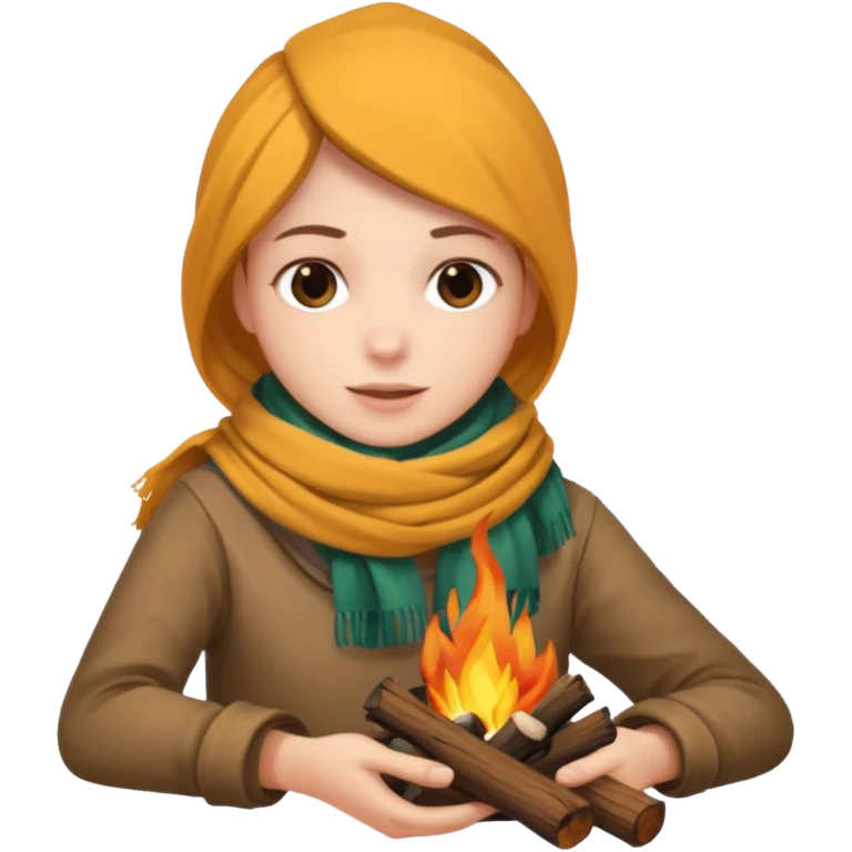 campire with scarf 
 emoji
